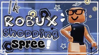🛒☆{First time}☆{1k Roblox shopping spree🛍》#roblox》#robux》#shoppingspree》#recommended》#firstvideo》¡!
