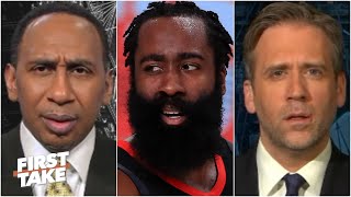 Stephen A. & Max react to James Harden's absence from Rockets' training camp | First Take