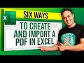 6 Ways To Create and Import a PDF in Excel