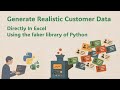 Generate Realistic Customer Data in Excel Using Python (Faker Library) – no add-in or external tools
