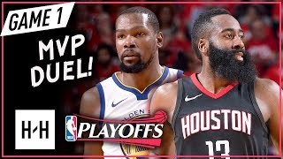 Kevin Durant vs James Harden Game 1 WCF Duel Highlights (2018 Playoffs) Rockets vs Warriors - CRAZY