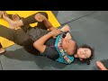 Brazilian BJJ no-gi , 12 year old  girl vs boy submission  with brutal rear naked choke!