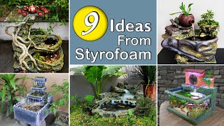 9 Unique Ideas from Foam Box - DIY Waterfall Aquarium