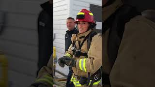 News anchor becomes a firefighter for a day #shorts