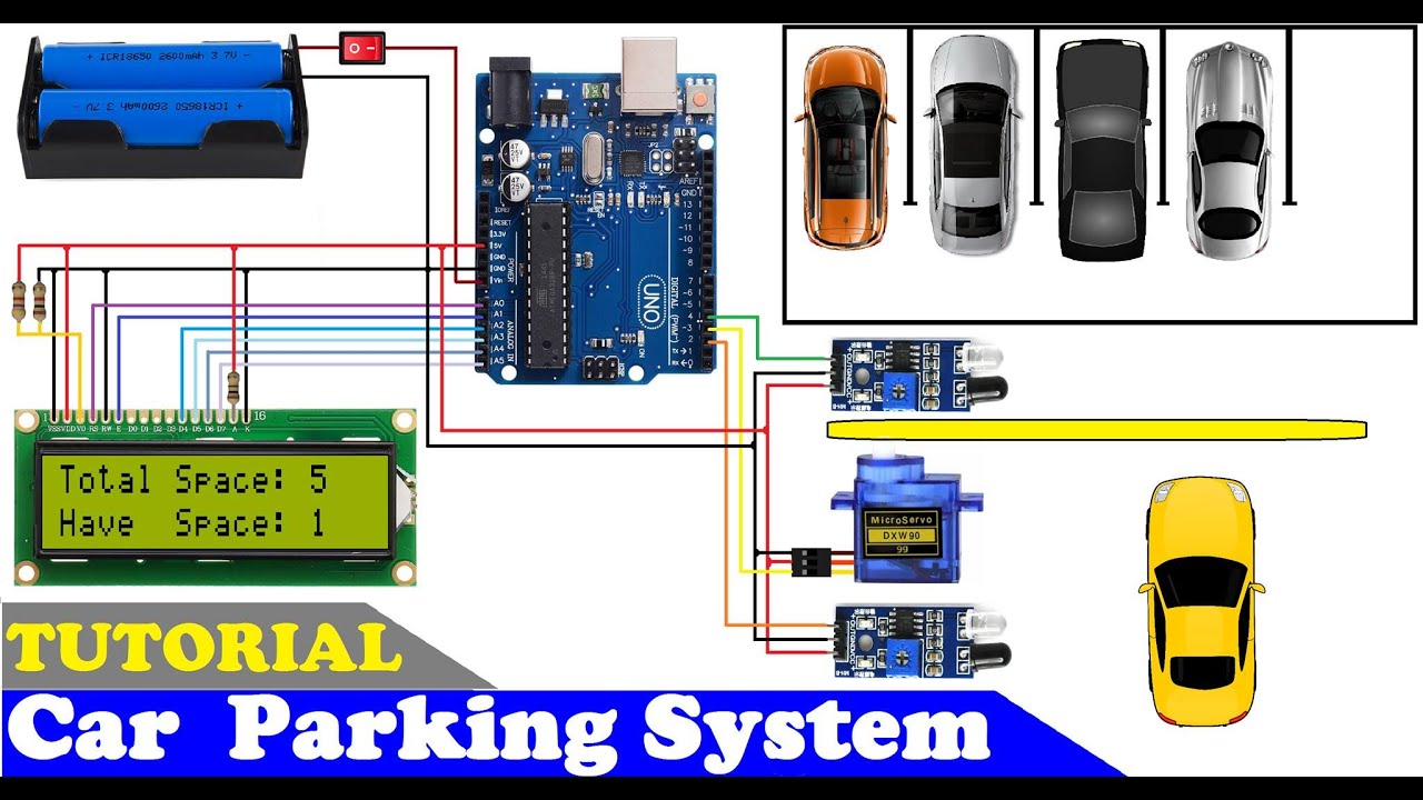 Circuit Diagram For Automatic Car Parking System Using Ardui