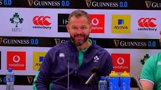 "OH WOW" ANDY FARRELL WAS WELL IMPRESSED BY STEVIE SINGING IRELAND'S CALL BEFORE IRELAND V ITALY