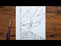 Easy anime drawing half face | How to draw Vegeta Ultra Ego step by step | easy tutorial