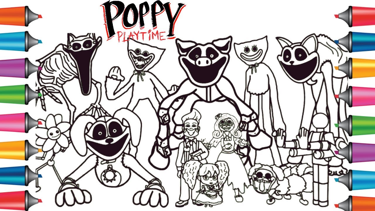 Poppy Playtime Chapter 3 Coloring Pages / How To Color New Bosses And ...