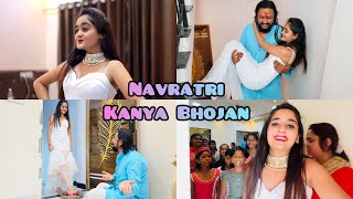 😍Kanya Bhojan Function in Navratri Festival | Har Ladki Goddess hoti hai Bindass Kavya Vlogs