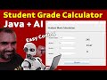 Java Swing Student Grade Calculator | Step-by-Step Tutorial with AI!