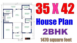 35 X 42 feet House Plan | घर का नक्शा | 35 फ़ीट X 42 फ़ीट | Ghar ka Naksha | Home Design | apna Ghar