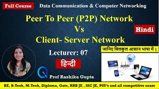 Peer to Peer (P2P) vs Client Server Network (in Hindi) || Difference between P2P & Client Server N/W