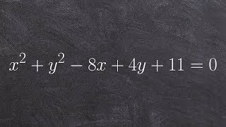 Find the center and radius of a circle by completing the square