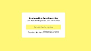 Random Number Generator _ JavaScript Project For Beginners