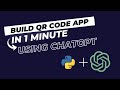 Build a QR Code Generator App with Python & Tkinter using ChatGPT #openai #chatgpt #chatgpttutorial