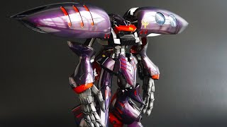 MGキュベレイアンベリール　偏光塗料を使ってキャンディ塗装してみました！　QUBELEY EMBELLIR CANDY PAINTING!!　ガンプラ　ガンダム