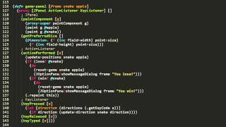 Clojure - PRACTICAL: snake game (2/2)