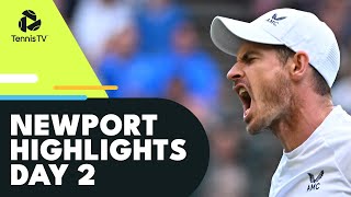 Murray Takes On Querrey; Purcell Battles Mannarino | Newport 2022 Day 2 Highlights