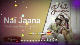 Nai-jaana 💔video📹 HD for// Tulsi kumar, sachet Tandon 💥Bagichi 💝nirmaan DJ 💟 Remi
