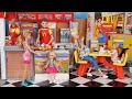 Barbie & Ken Family Evening Routine & Doll Playground Fun