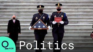 Remains of Brian Sicknick Depart Capitol for Arlington National Cemetery