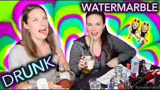 Drunk Sister Watermarble Nails (an unhelpful tutorial)