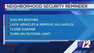 North Kingstown police warn residents about car break-ins