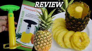 How To Cut A Pineapple|Pineapple Easy Slicer And D-Corer Review|Pineapple Corer