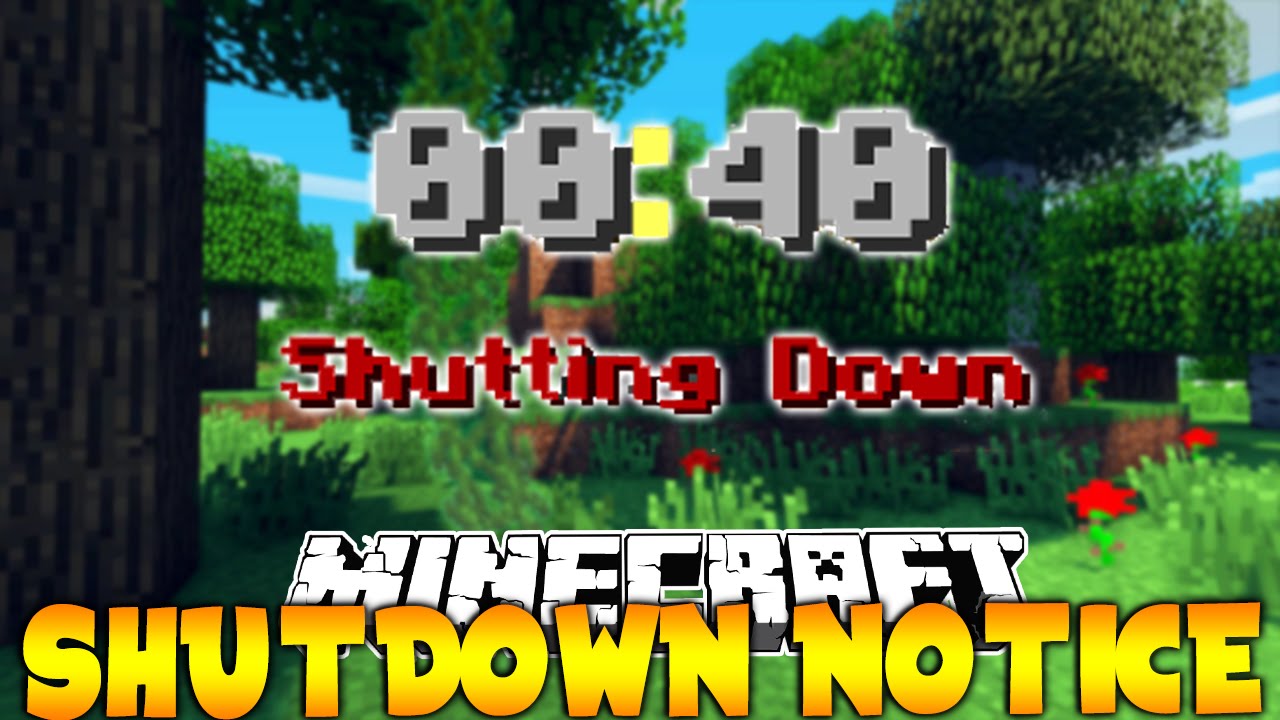 Minecraft Plugin Shutdown Notice Youtube