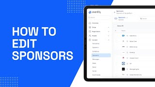 Eventify - How to Edit Sponsors