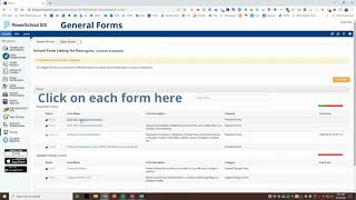 PowerSchool Parent: Accessing General Forms