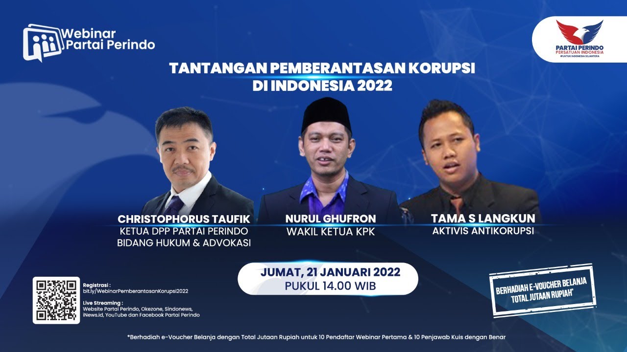 Tantangan Pemberantasan Korupsi Di Indonesia 2022? - Webinar Partai ...