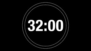 32 Minute Timer - 1920 Second Timer Countdown with progress ring (4K)