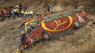 Grave accident d'autocar en Espagne