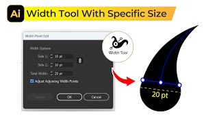 Trick Use Width tool with specific size | Adobe Illustrator Tutorials