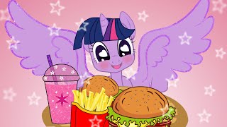 #mukbang #animation MUKBANG Animation by Cute Twilight Sparkle / Burger and Fries