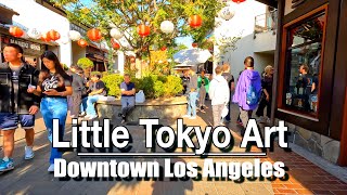 Downtown LOS ANGELES Little Tokyo Morning Art Walk | 5K 60 UHD