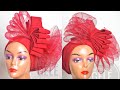 DIY: Trending Pleated Turban Cap with Criss Crossed Crinoline embellishment / 100% Beginner friendly