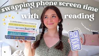 swapping my phone screen time with reading books for a WEEK 🪴📚 this changed my life!