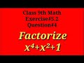 Factorize x⁴+x²+1 || Qazi Math Academy