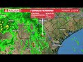 Live radar: Tropical thunderstorms produce isolated tornadoes