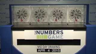 Midday Numbers Game Drawing: Saturday, April 4, 2015