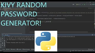 Simple Password Generator With Python Kivy
