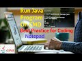 How to run Java Program on CMD(command Prompt) with Notepad