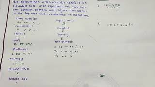 10. Operator precedence in java