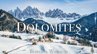 Dolomites 4K Winter Relaxation Film - Beautiful Relaxing Music - Wonderful Winter