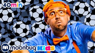 World Cup Soccer Sports and MORE!!! | @Blippi - Educational Videos for Kids | 🔤 Moonbug Literacy 🔤