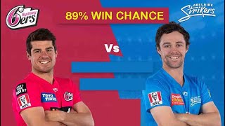 Big Bash League 2021-22 :Sydney Sixers vs Adelaide Strikers, Challenger Match Analysis & Prediction