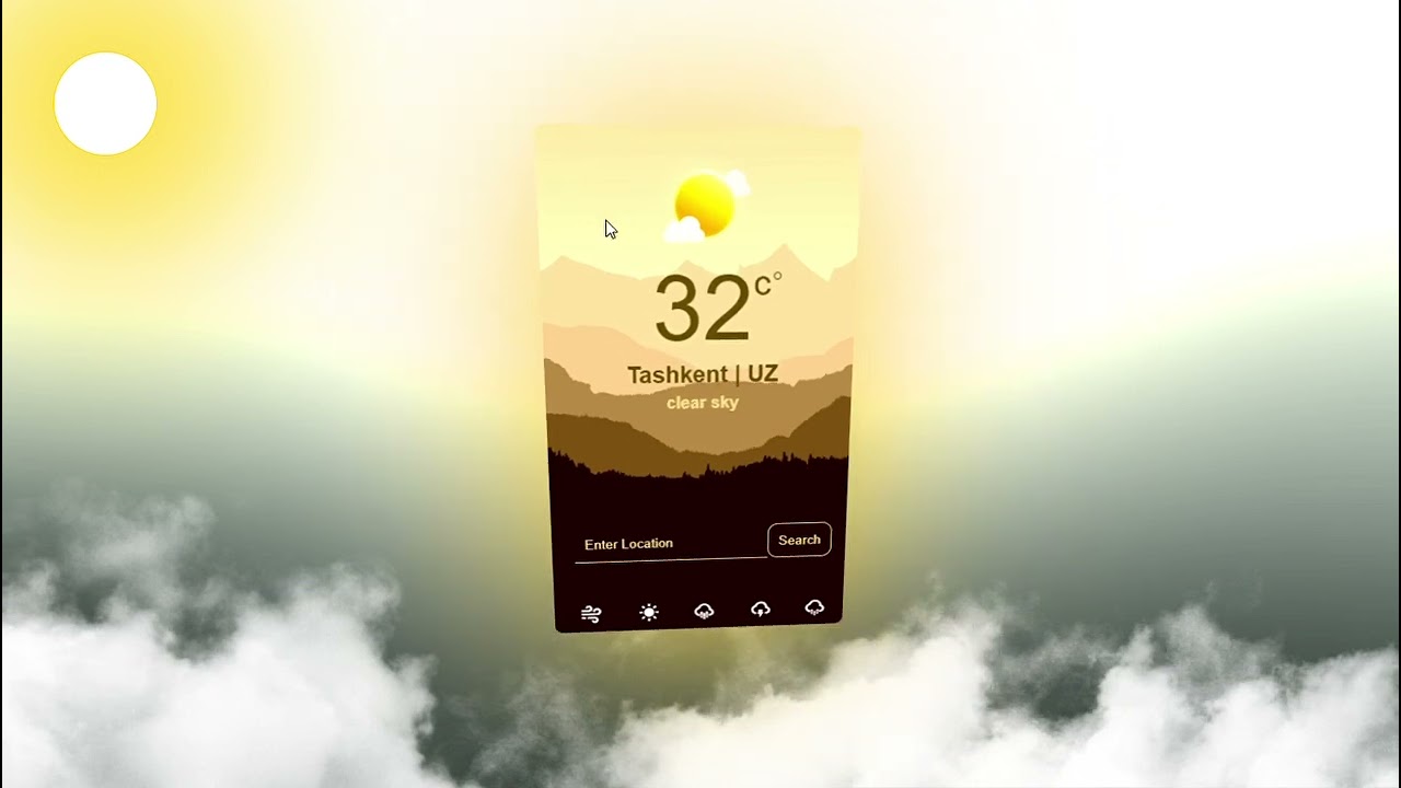 Weather App With Awesome Animations Using Html, Css And Javascript ...