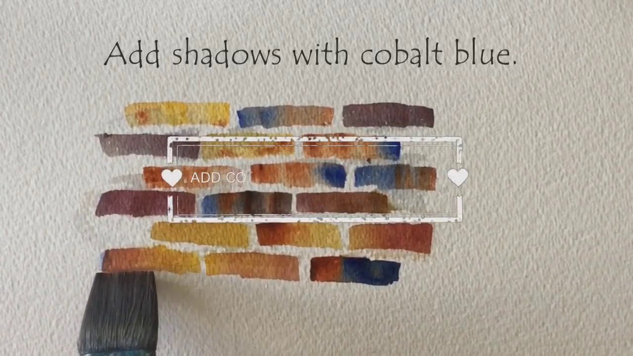 How To Paint Brick Texture In Watercolor Youtube